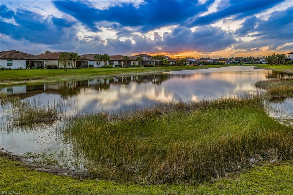 4605 Abaca Circle Naples, FL 34119 - Photo 27 of 35 a view of a lake with houses in the back