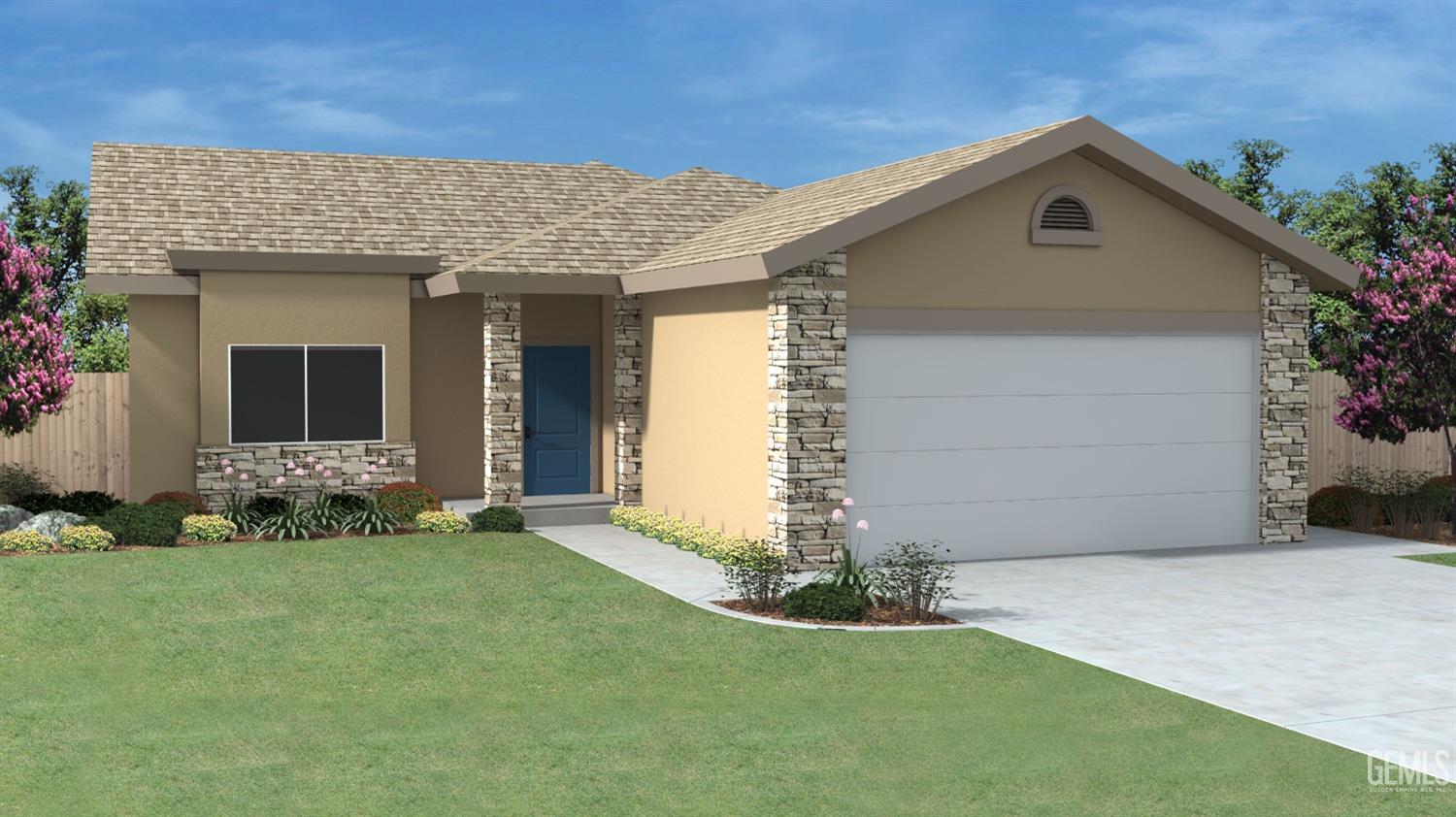 Undisclosed Address Delano, CA 93215 - Photo 3 of 6 No stone on this home. Picture is a rendering of Plan 1523 with a different color scheme and elevation. Exterior color scheme and elevation to be verified with sales office.