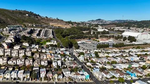 an aerial view of multiple house