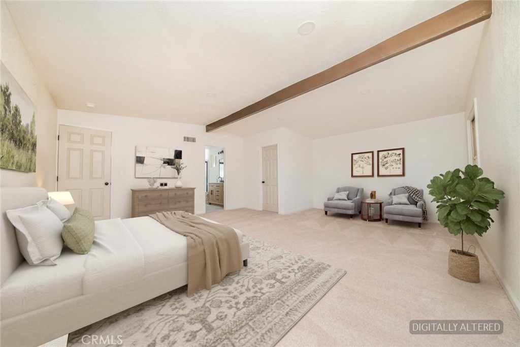 14387 Jicarilla Road Apple Valley, CA 92307 - Photo 16 of 24 Primary Suite (Disclaimer: Some images have been digitally enhanced with virtual staging to illustrate potential room layouts and furnishings. Actual property condition and features may vary. Buyer to verify all information independently).