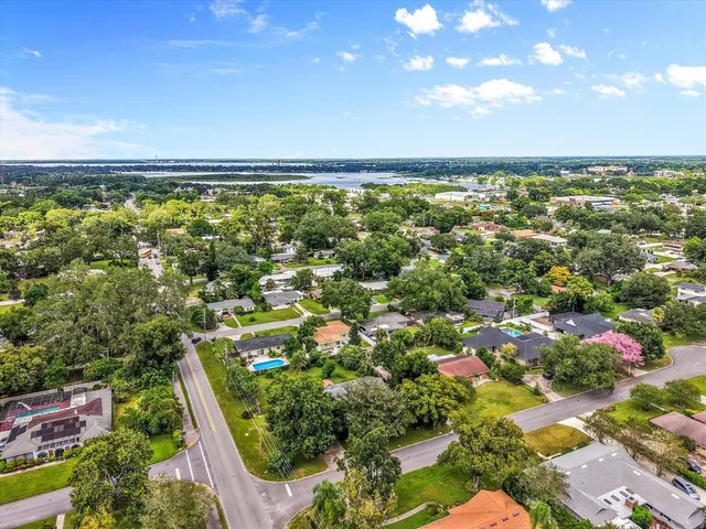 a view of an outdoor space with a lake view