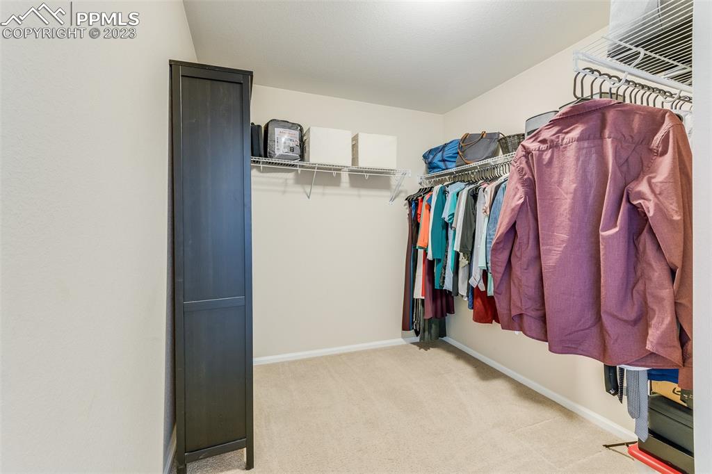 7122 Golden Acacia Lane Colorado Springs, CO 80927 - Photo 20 of 37 a view of walk in closet with clothes
