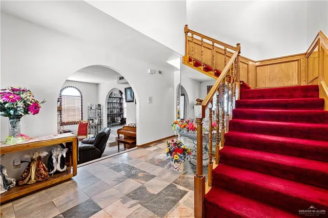 a view of entryway with stairs