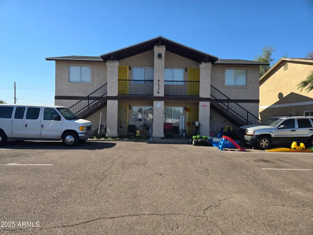 a car parked in front of a building