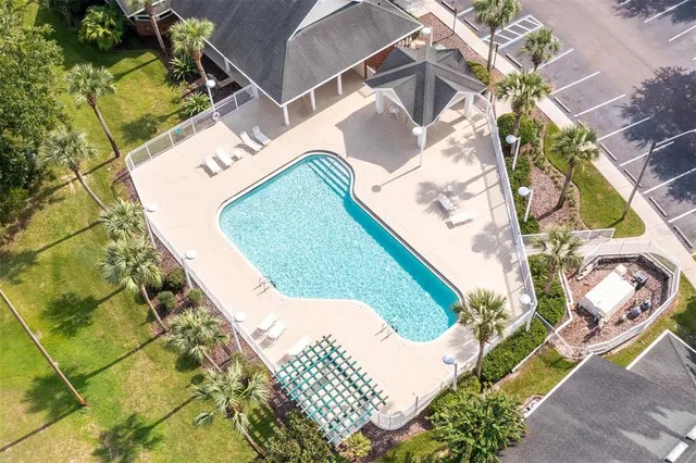 a view of a water fountain in the park
