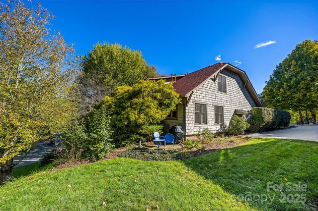 a view of a backyard with a garden