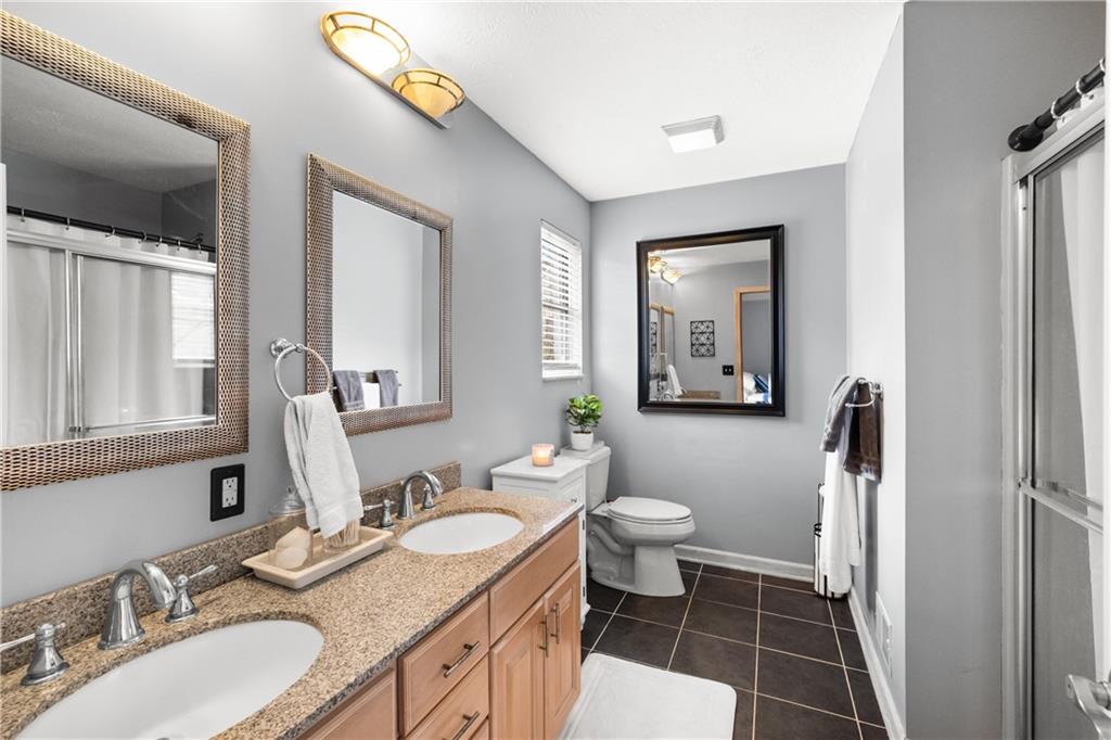 478 Spruce Lane Houston, PA 15342 - Photo 19 of 45 Primary Bathroom. Double sink. Large 10x7 walk in closet