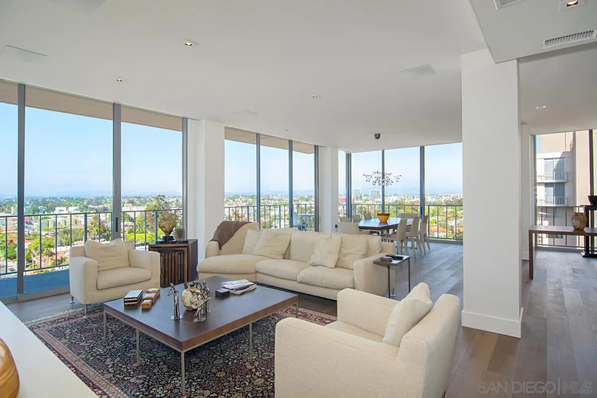 3634 7th Avenue, Unit 14H San Diego, CA 92103 - Photo 7 of 41 a living room with furniture and a large window
