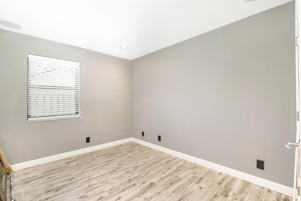 an empty room with a window