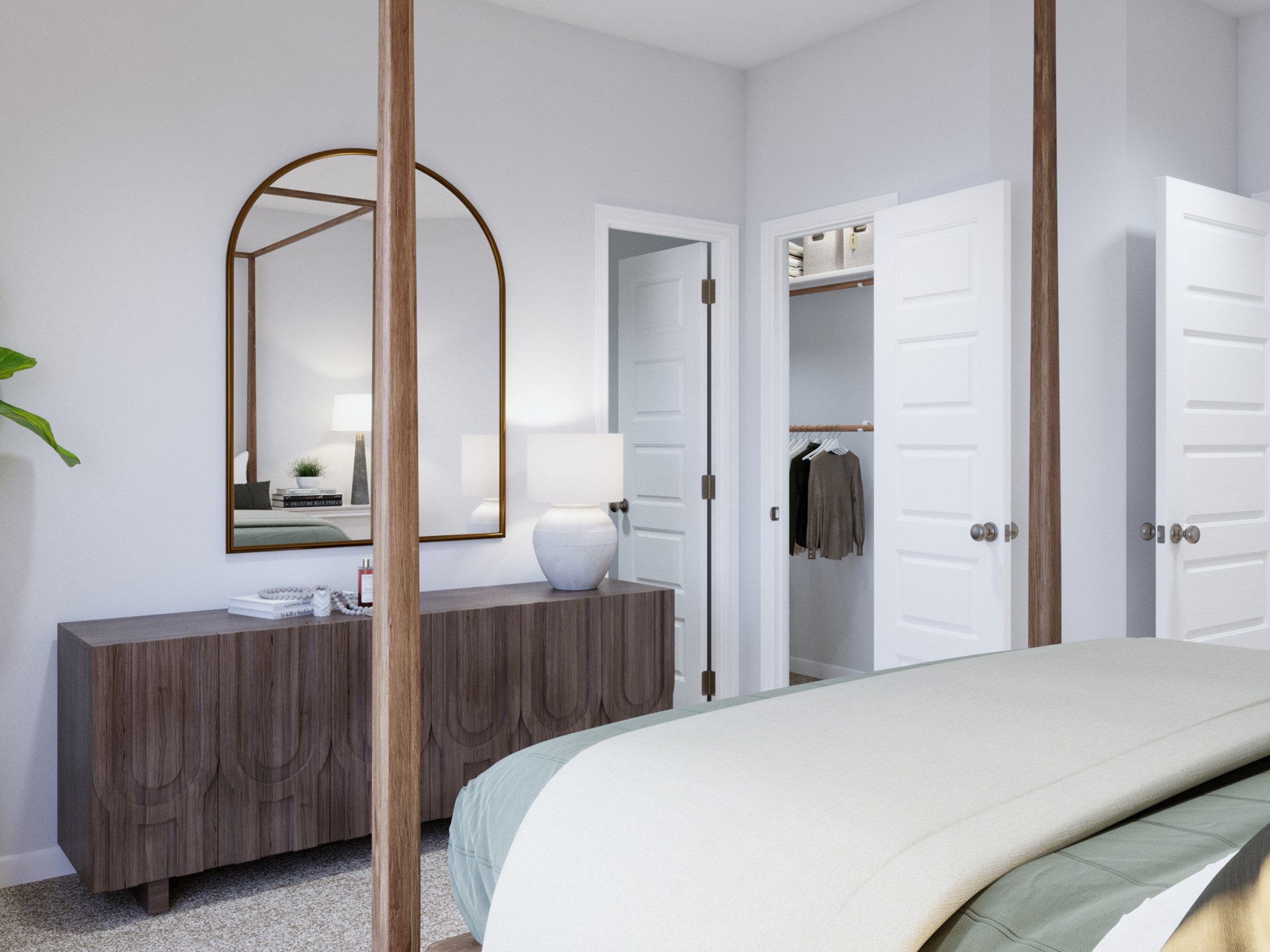 13643 Kit Run Splendora, TX 77372 - Photo 21 of 33 a bedroom with a bed and a mirror