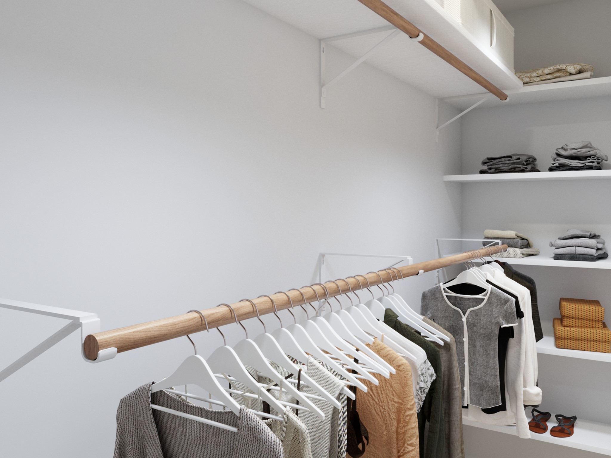 13643 Kit Run Splendora, TX 77372 - Photo 23 of 33 a view of walk in closet with clothes and shoes