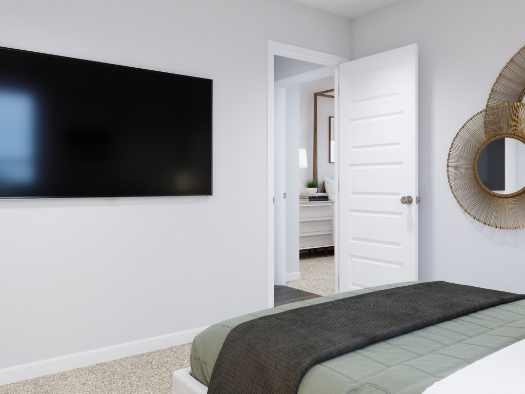 13643 Kit Run Splendora, TX 77372 - Photo 27 of 33 a bedroom with a bed and a television
