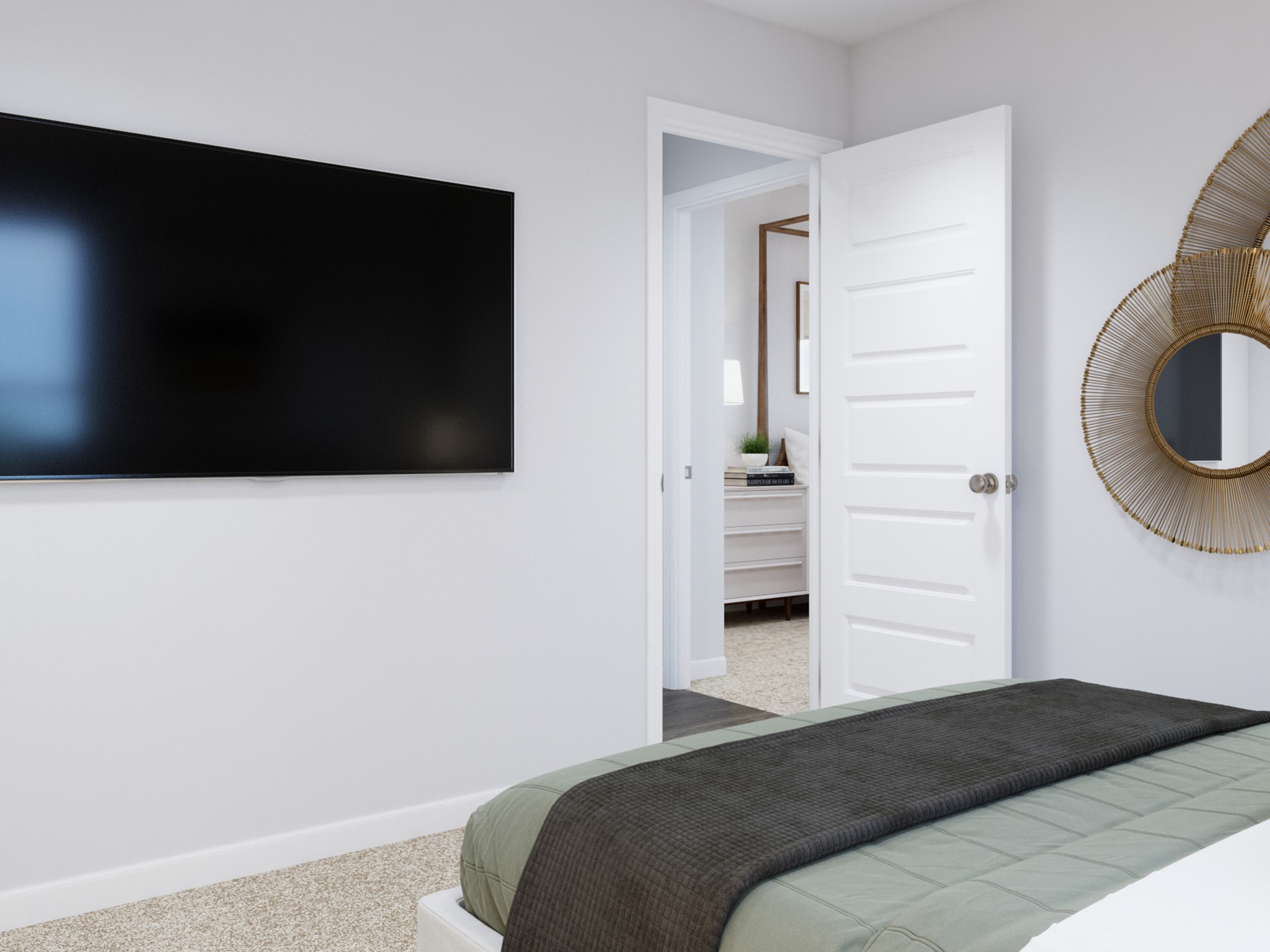 13643 Kit Run Splendora, TX 77372 - Photo 27 of 33 a bedroom with a bed and a television