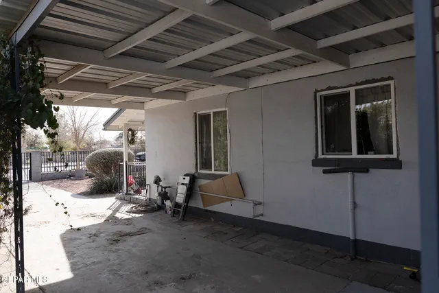 a backyard of a house