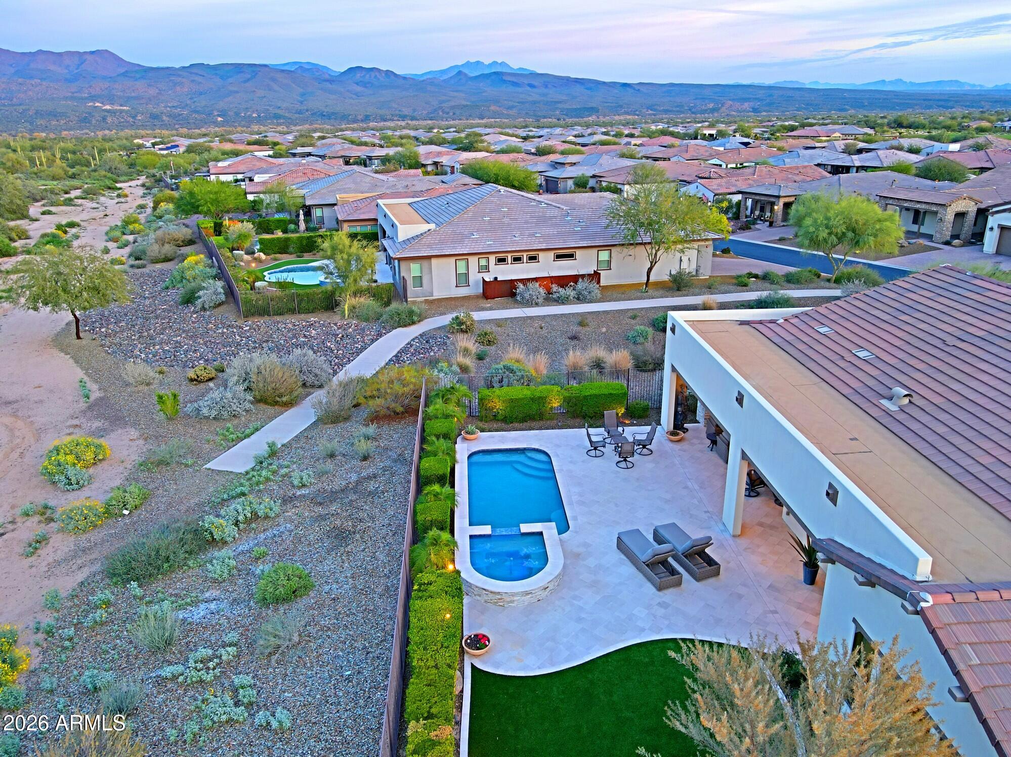 17864 East Paria Canyon Drive Rio Verde, AZ 85263 - Photo 52 of 66 an aerial view of residential houses with outdoor space