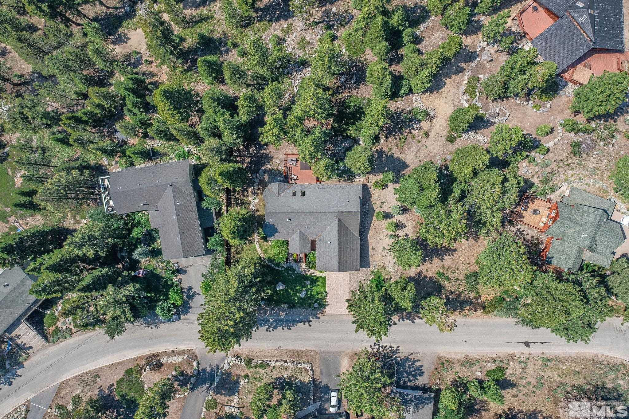 228 Sunflower Circle Stateline, NV 89449 - Photo 34 of 40 an aerial view of a house with a yard and garden