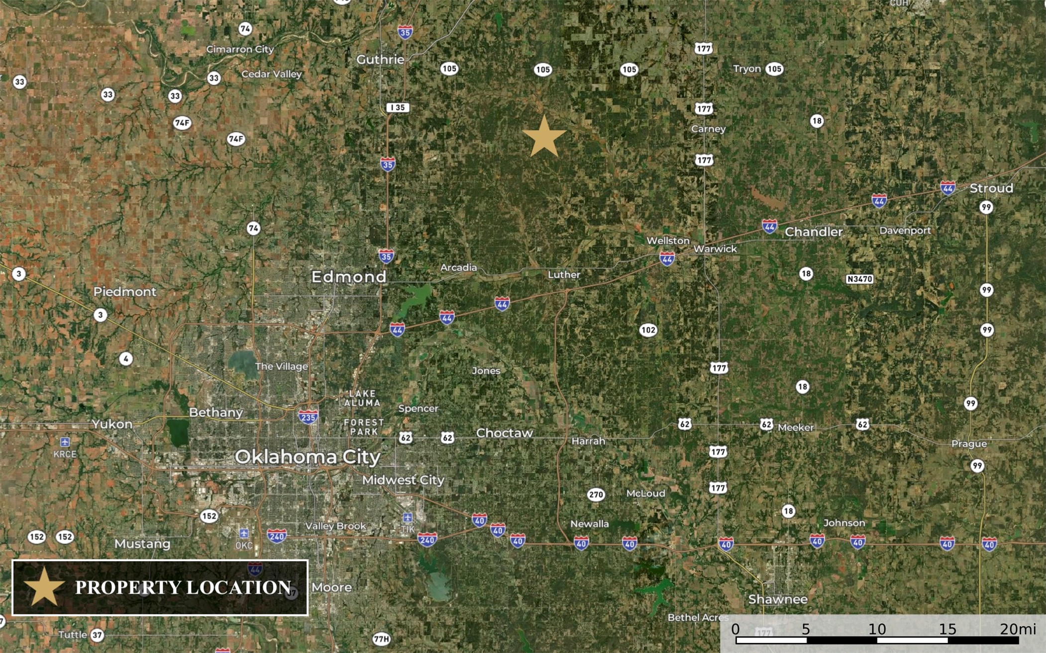 Seward Road East Meridian, OK 73058 - Photo 3 of 26 Property Location Map. Displaying the geographic position of the property within the regional context
