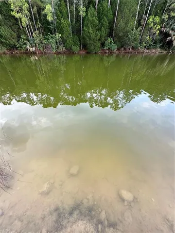 an aerial view of a houses with a lake view
