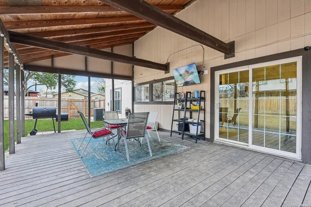 a view of outdoor space with seating area