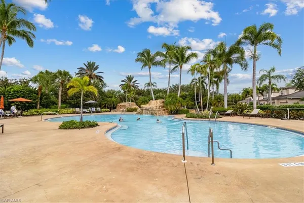 a view of outdoor space with swimming pool