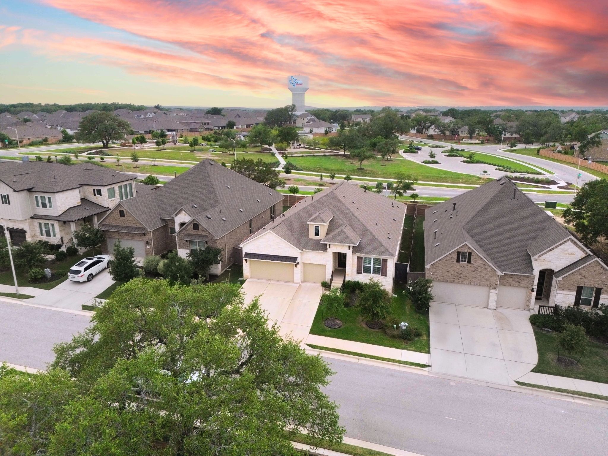 317 Independence Drive Kyle, TX 78640 - Photo 40 of 40 an aerial view of a house with a garden