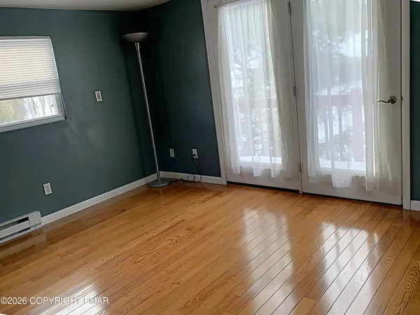 an empty room with a window