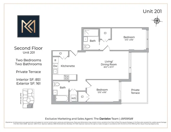 $910,000 | 428 East 9th Street, Unit 211 | Kensington