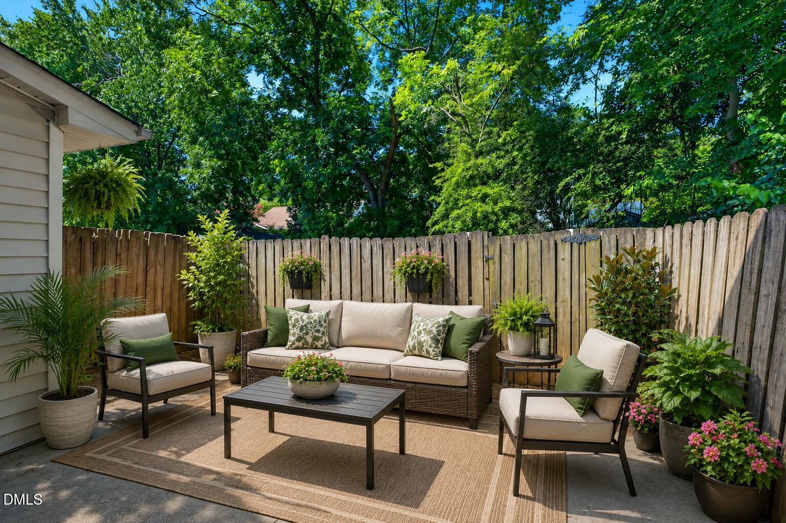 5823 Shady Grove Circle Raleigh, NC 27609 - Photo 21 of 23 5823 Shady Grove staged back patio