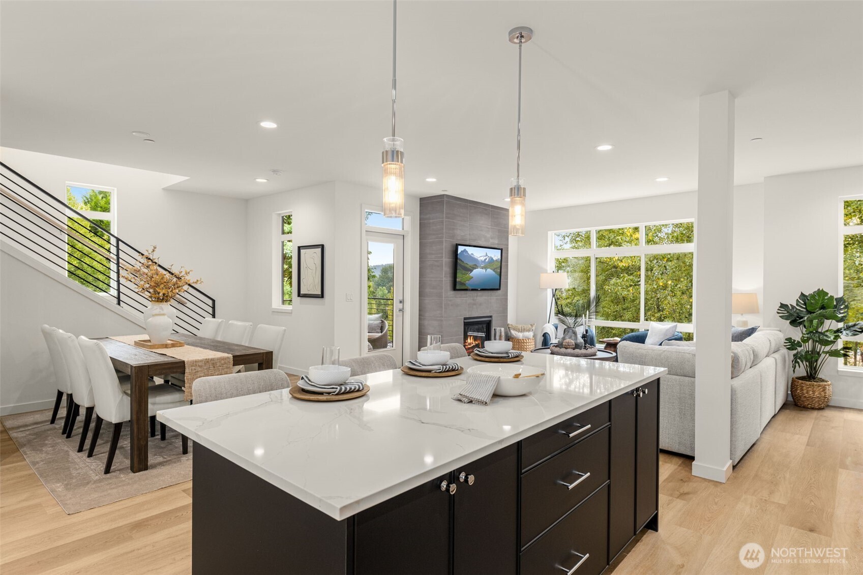 16008 Main View Lane Northeast Duvall, WA 98019 - Photo 5 of 26 a kitchen with sink refrigerator and window