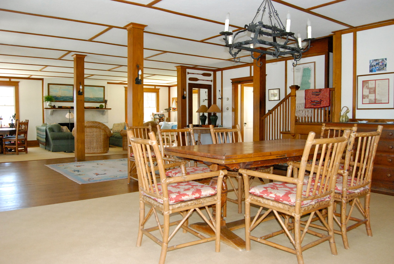 55 Eaton Road Monterey, MA 01245 - Photo 10 of 48 a view of a dining room with furniture window and outside view