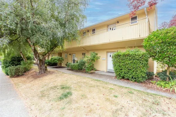 a view of a back yard of the house