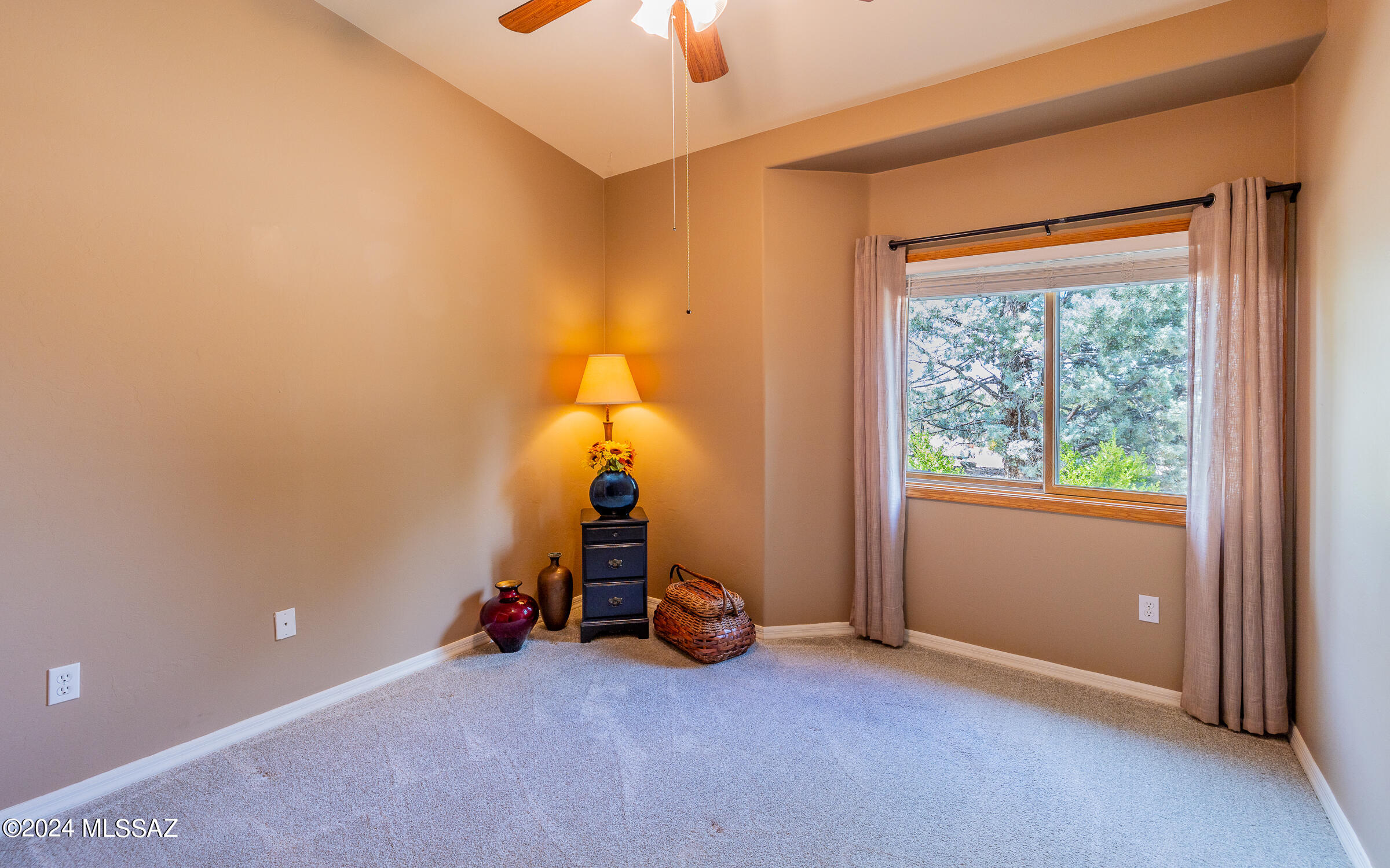 341 Sharon Road Vail, AZ 85641 - Photo 25 of 50 an empty room with windows and chandelier fan