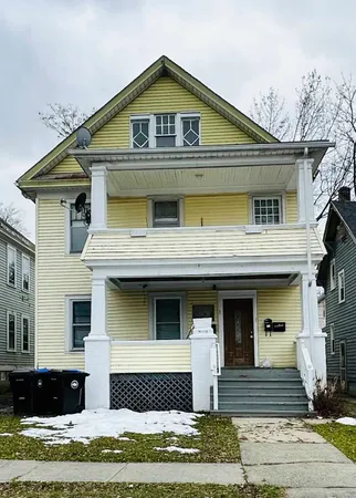 a front view of a house