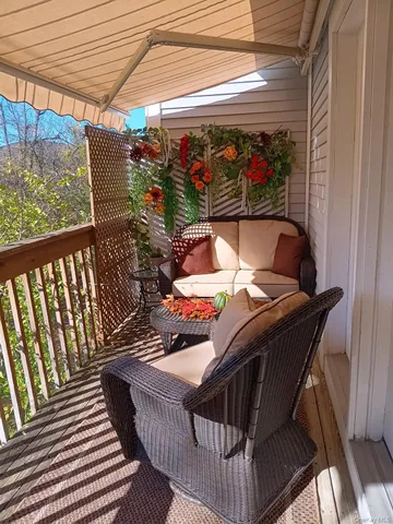 a view of outdoor seating space