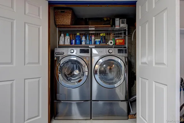 a view of a book shelf with lots of racks on the wall