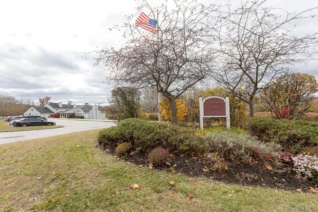 a front view of a house with a yard and fountain
