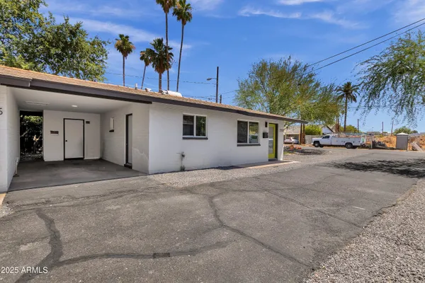 a view of a house with a outdoor space