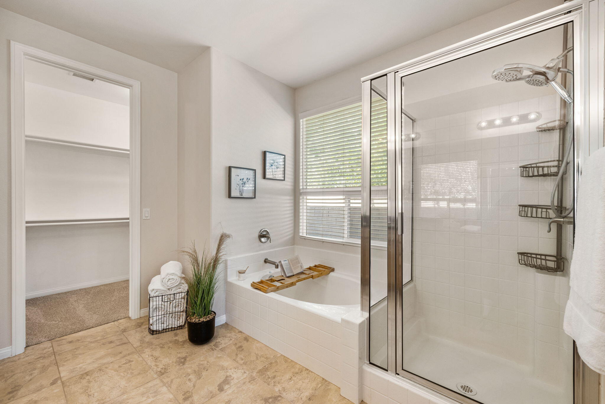 41252 Gaslight Avenue Bermuda Dunes, CA 92203 - Photo 16 of 37 a bathroom with a bathtub and a shower
