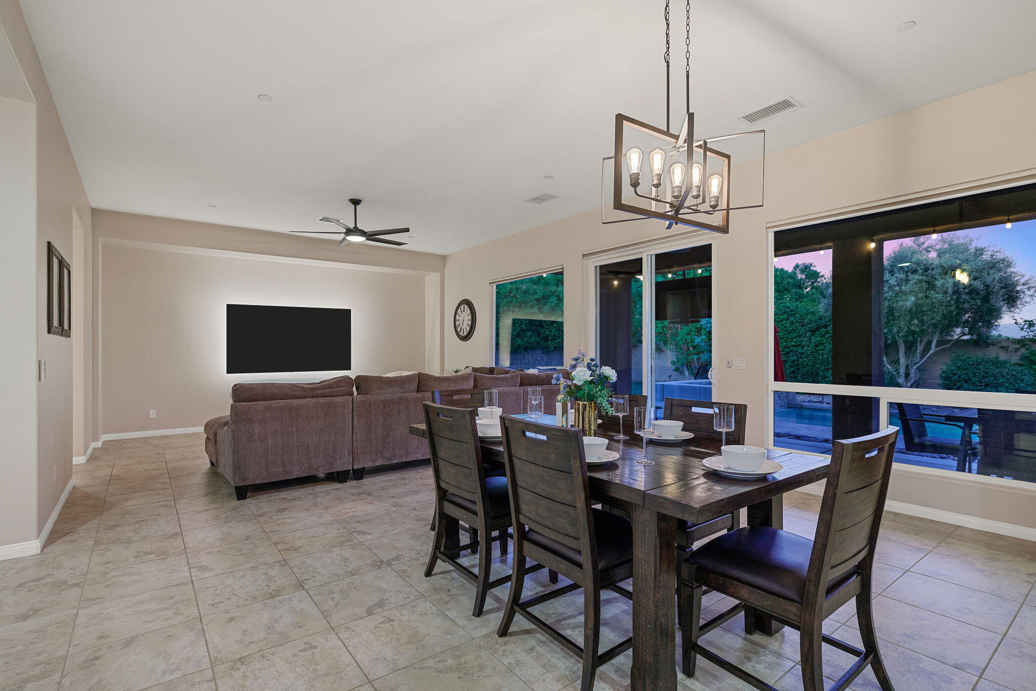 41252 Gaslight Avenue Bermuda Dunes, CA 92203 - Photo 5 of 37 a view of a dining room with furniture window and outside view
