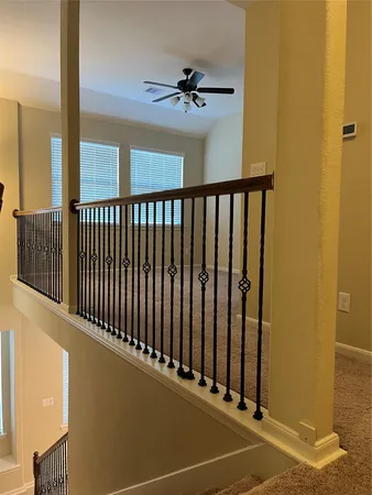 a view of a hallway with closet