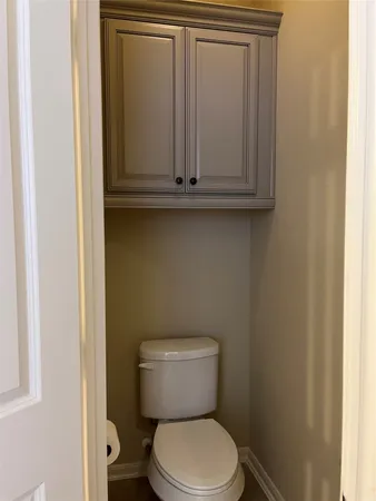 a view of small space with racks on the wall