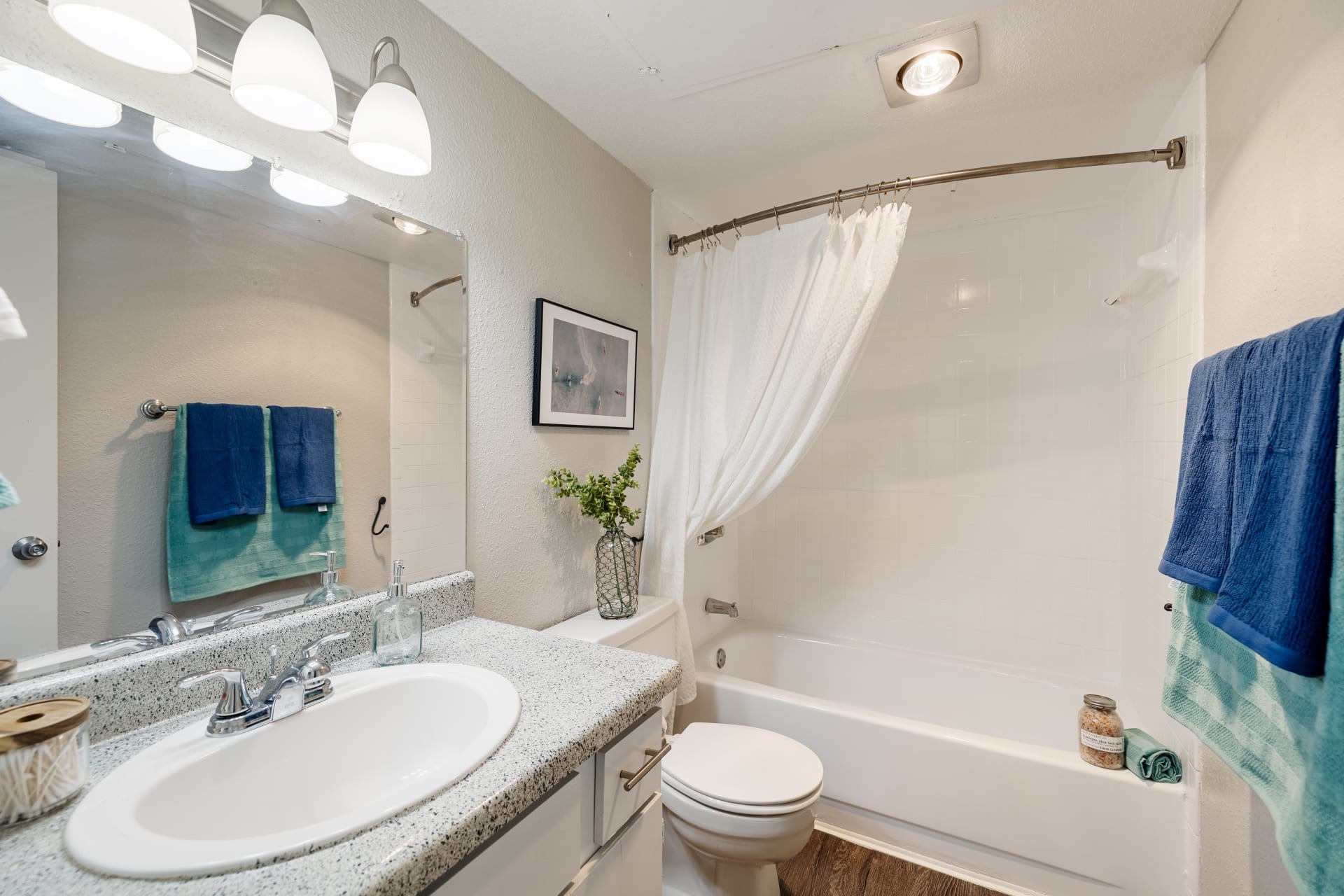 8701 Town Park Drive, Unit 101232 Houston, TX 77036 - Photo 6 of 20 a bathroom with a sink toilet and shower