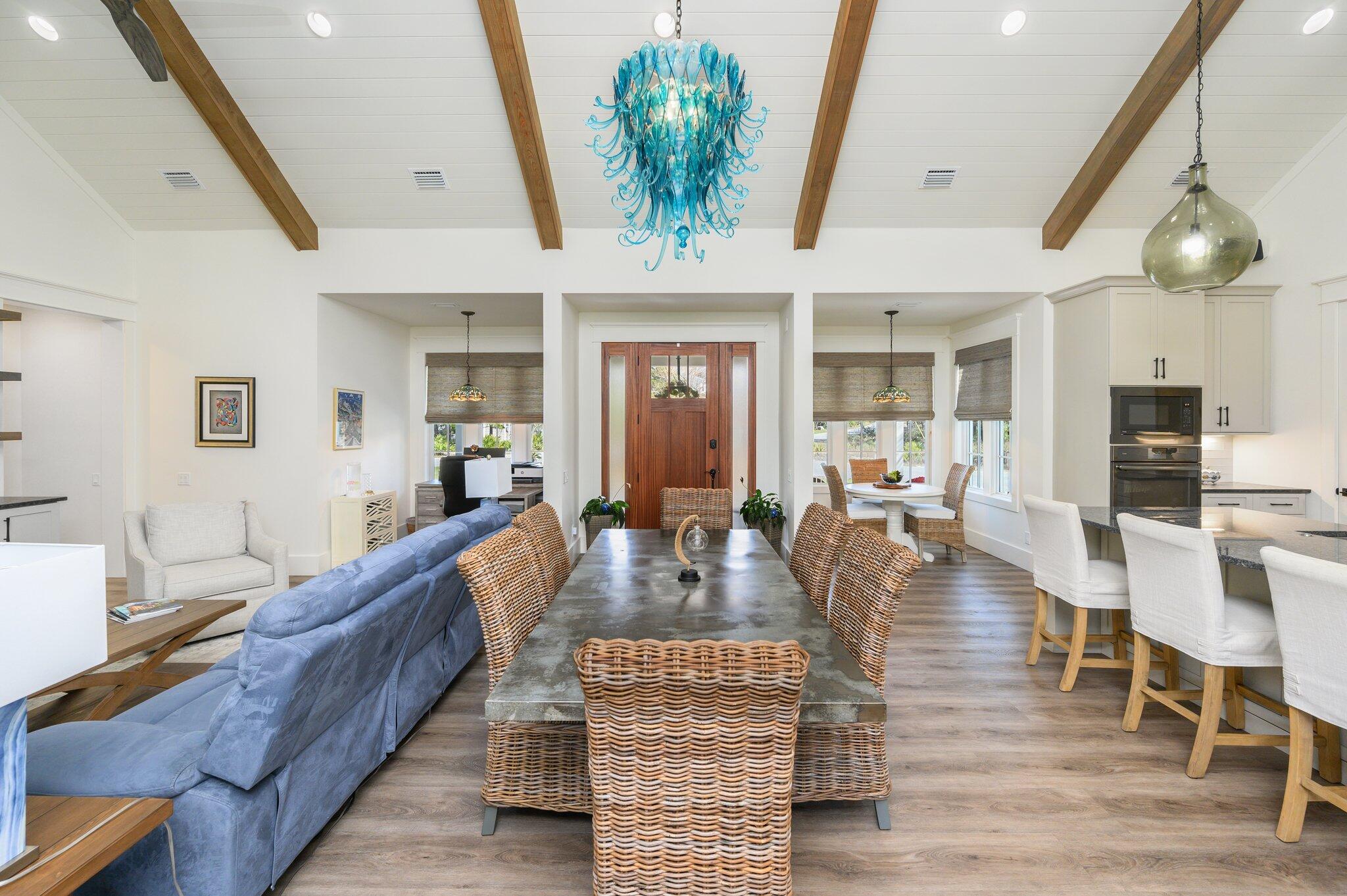 30 Fox Lake Drive Santa Rosa Beach, FL 32459 - Photo 11 of 90 a view of a dining room with furniture wooden floor and chandelier