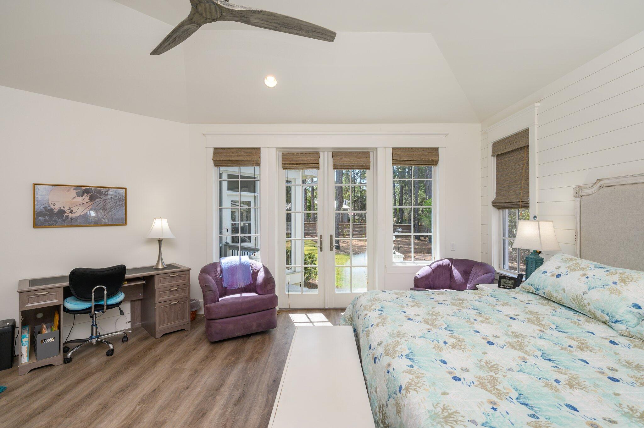 30 Fox Lake Drive Santa Rosa Beach, FL 32459 - Photo 24 of 90 a bedroom with a bed and wooden floor