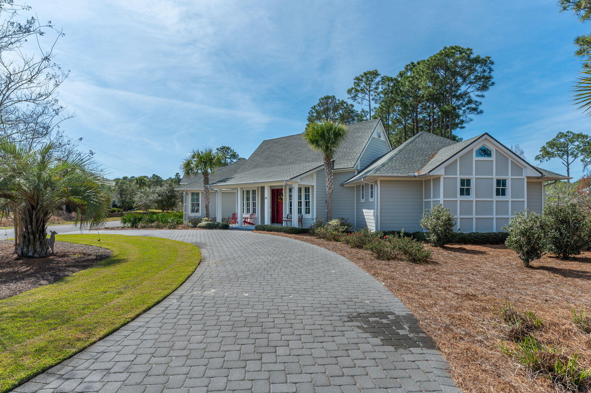 30 Fox Lake Drive Santa Rosa Beach, FL 32459 - Photo 67 of 90 a front view of a house with garden