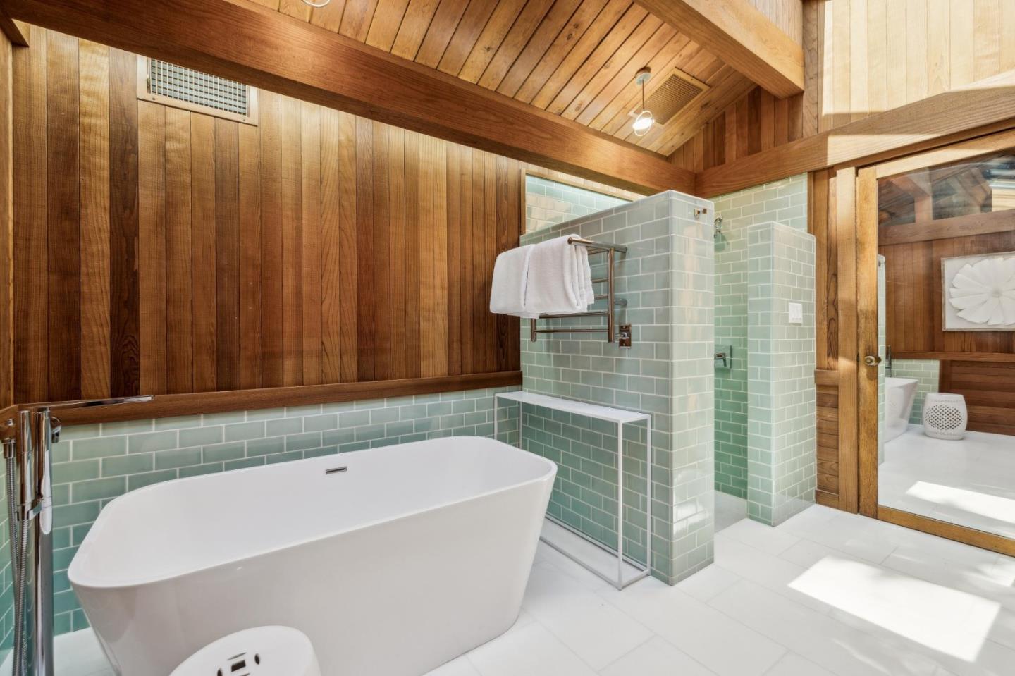 19 Preston Road Woodside, CA 94062 - Photo 13 of 30 a bathroom with a bathtub and shower