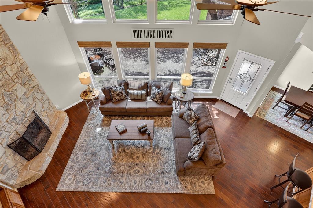8877 Random Road Fort Worth, TX 76179 - Photo 21 of 40 a living room with furniture and a fireplace
