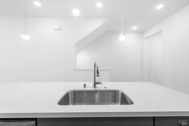 a close view of sink and tap