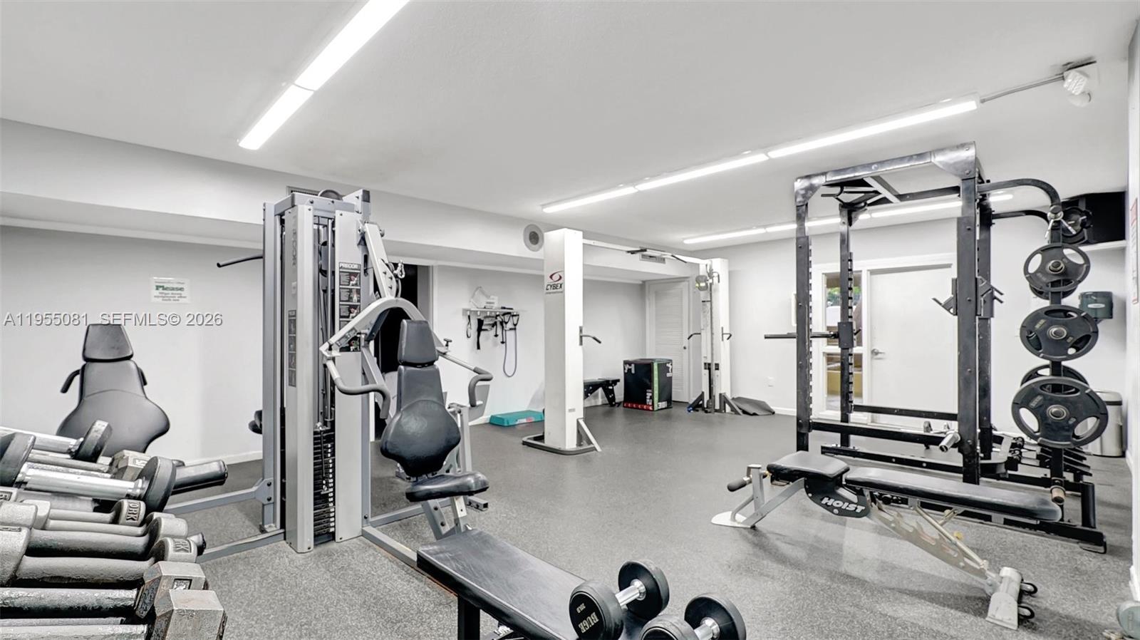 491 Ives Dairy Road, Unit 3065 Miami, FL 33179 - Photo 37 of 41 a view of a room with gym equipment