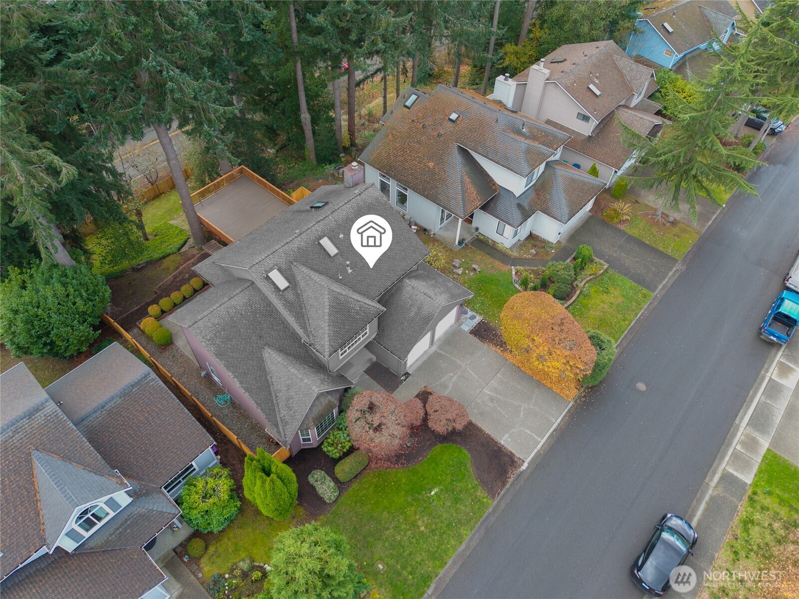 5824 111th Place Southwest Mukilteo, WA 98275 - Photo 30 of 38 an aerial view of residential house with outdoor space and parking